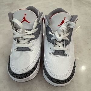 Jordan Kids White Red Gray Sneakers